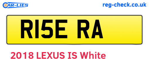 R15ERA are the vehicle registration plates.