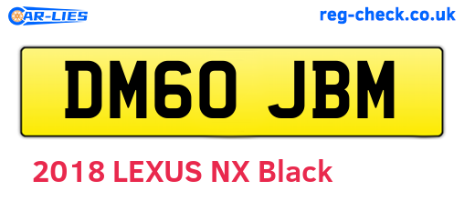 DM60JBM are the vehicle registration plates.
