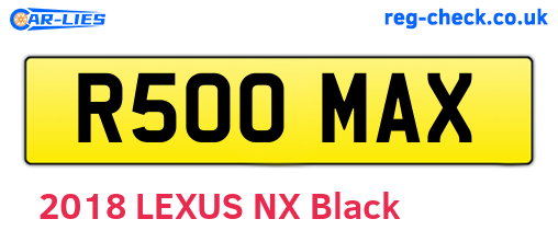 R500MAX are the vehicle registration plates.