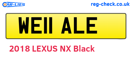 WE11ALE are the vehicle registration plates.