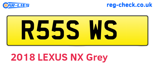 R55SWS are the vehicle registration plates.