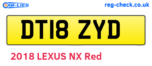 DT18ZYD are the vehicle registration plates.
