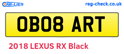 OB08ART are the vehicle registration plates.