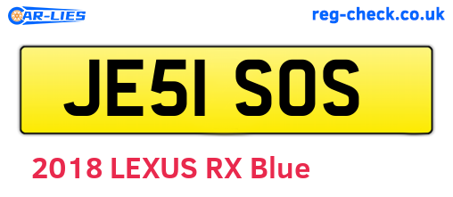 JE51SOS are the vehicle registration plates.