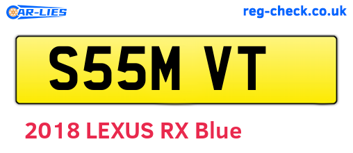 S55MVT are the vehicle registration plates.