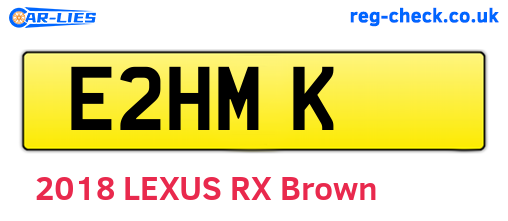 E2HMK are the vehicle registration plates.
