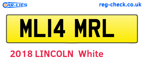 ML14MRL are the vehicle registration plates.