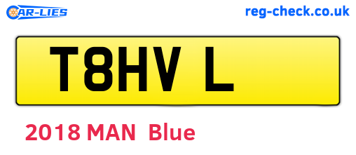 T8HVL are the vehicle registration plates.