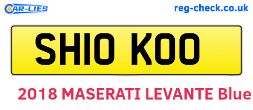 SH10KOO are the vehicle registration plates.