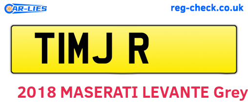 T1MJR are the vehicle registration plates.