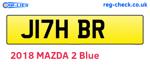 J17HBR are the vehicle registration plates.