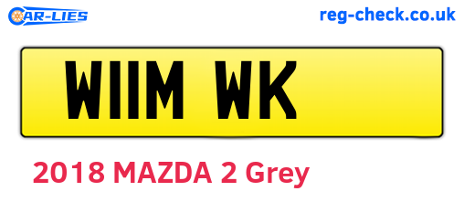 W11MWK are the vehicle registration plates.