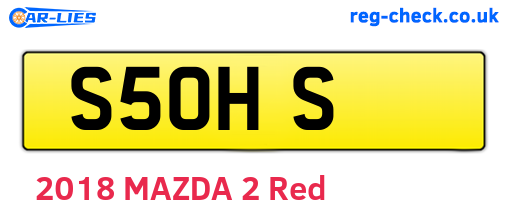 S5OHS are the vehicle registration plates.
