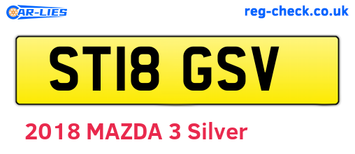 ST18GSV are the vehicle registration plates.