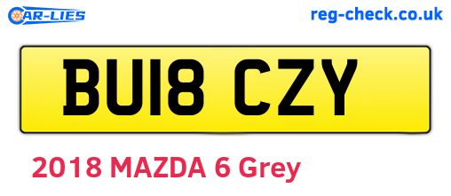 BU18CZY are the vehicle registration plates.