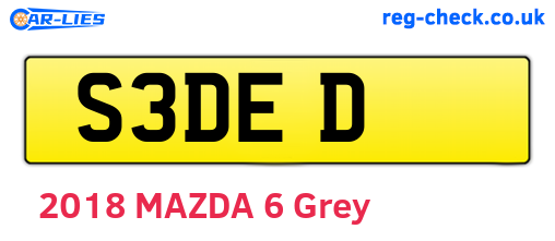 S3DED are the vehicle registration plates.
