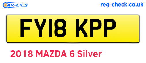 FY18KPP are the vehicle registration plates.