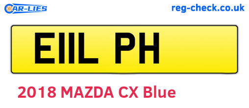 E11LPH are the vehicle registration plates.