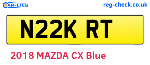 N22KRT are the vehicle registration plates.