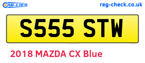S555STW are the vehicle registration plates.