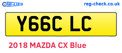 Y66CLC are the vehicle registration plates.