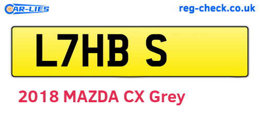 L7HBS are the vehicle registration plates.