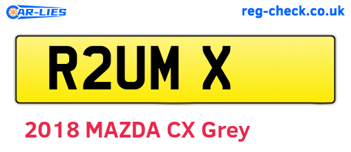R2UMX are the vehicle registration plates.