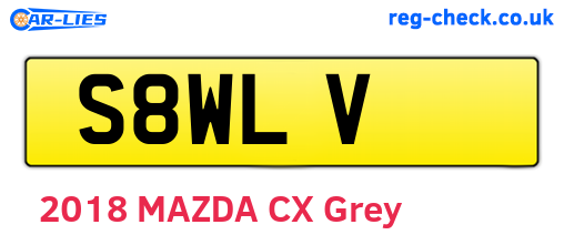 S8WLV are the vehicle registration plates.