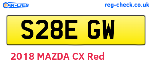 S28EGW are the vehicle registration plates.