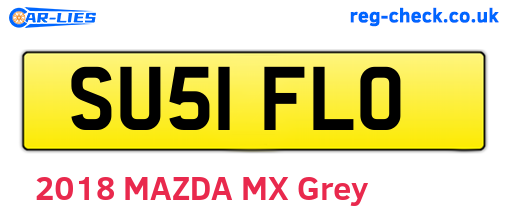 SU51FLO are the vehicle registration plates.