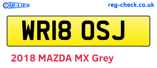 WR18OSJ are the vehicle registration plates.