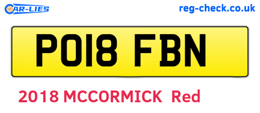PO18FBN are the vehicle registration plates.