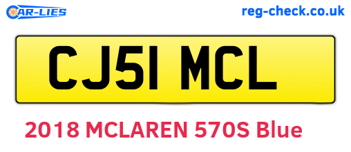 CJ51MCL are the vehicle registration plates.