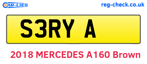 S3RYA are the vehicle registration plates.