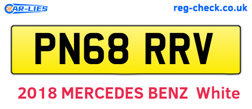 PN68RRV are the vehicle registration plates.