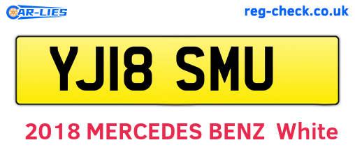 YJ18SMU are the vehicle registration plates.