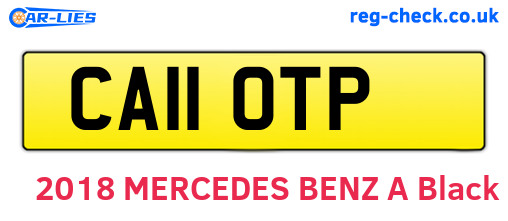 CA11OTP are the vehicle registration plates.