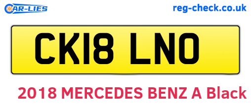 CK18LNO are the vehicle registration plates.