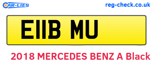 E11BMU are the vehicle registration plates.