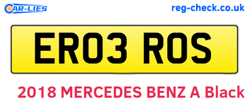 ER03ROS are the vehicle registration plates.