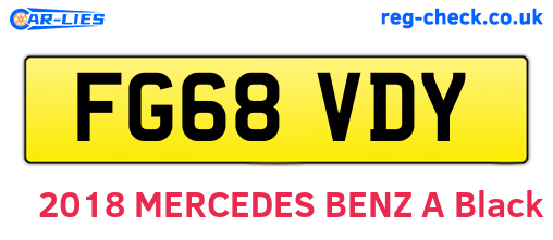 FG68VDY are the vehicle registration plates.