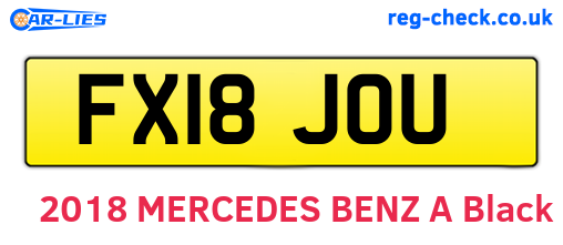 FX18JOU are the vehicle registration plates.