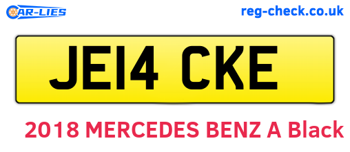 JE14CKE are the vehicle registration plates.