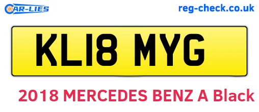 KL18MYG are the vehicle registration plates.