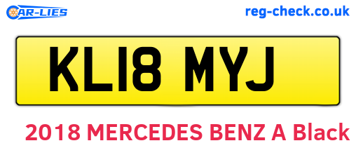 KL18MYJ are the vehicle registration plates.