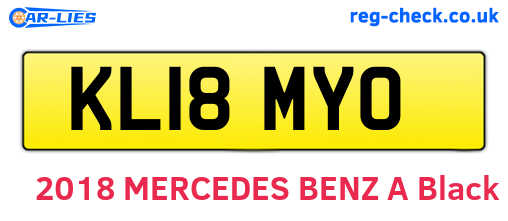 KL18MYO are the vehicle registration plates.