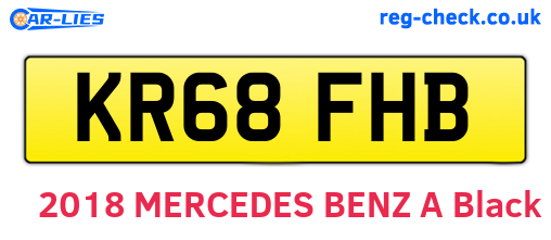 KR68FHB are the vehicle registration plates.