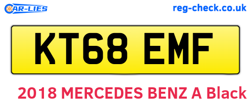 KT68EMF are the vehicle registration plates.