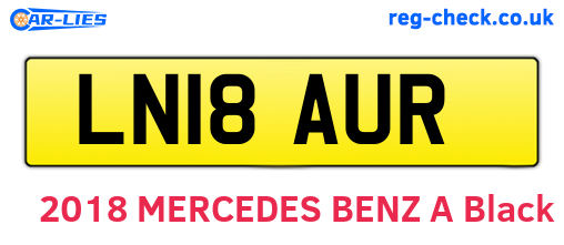 LN18AUR are the vehicle registration plates.
