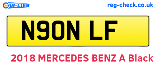 N90NLF are the vehicle registration plates.
